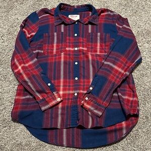 Mossimo Supply Co. Red Long Sleeve Button Down Shirt
